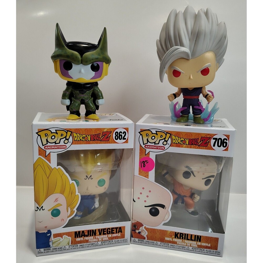 Dragonball Z Funko Pops Lot Of 4 (2 do Not Have Box) Pre Owned